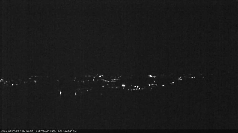 Lake Travis webcam, October 20, 2022 10:45 PM CT