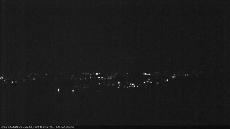 Lake Travis webcam, October 20, 2022 11:00 PM CT