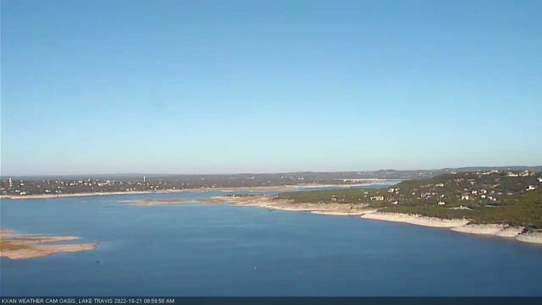 Lake Travis webcam, October 21, 2022 9:00 AM CT