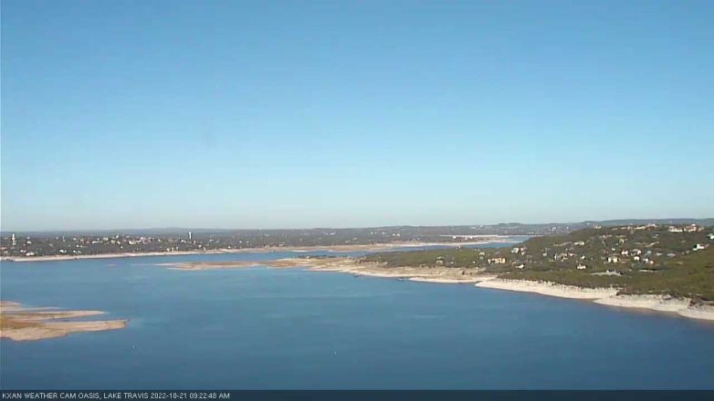 Lake Travis webcam, October 21, 2022 9:25 AM CT