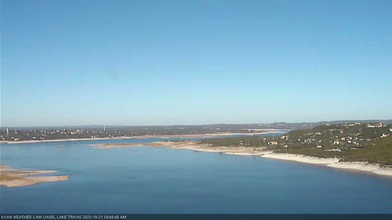 Lake Travis webcam, October 21, 2022 9:45 AM CT