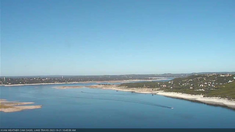 Lake Travis webcam, October 21, 2022 10:45 AM CT