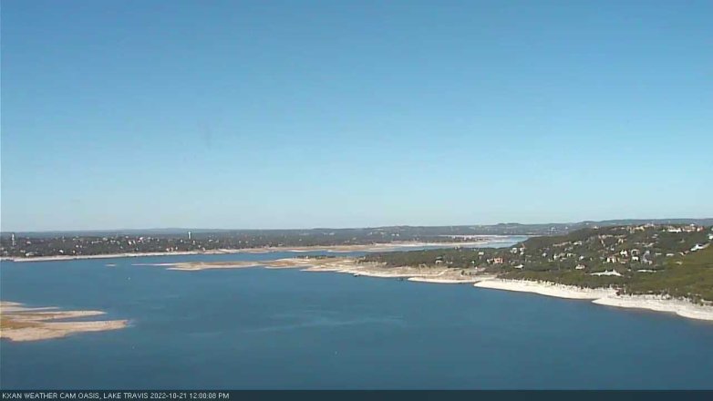 Lake Travis webcam, October 21, 2022 12:00 PM CT