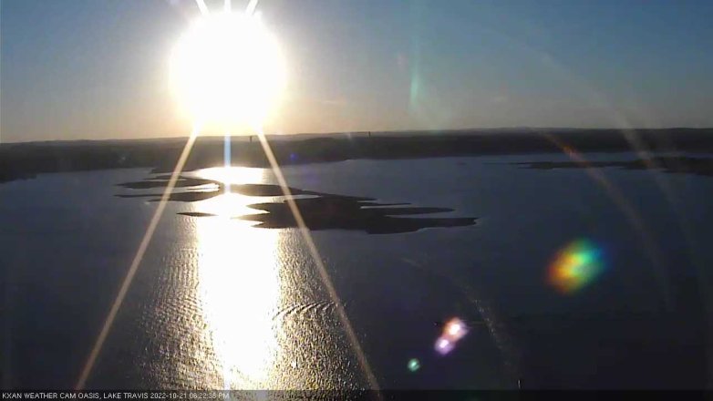 Lake Travis webcam, October 21, 2022 6:25 PM CT