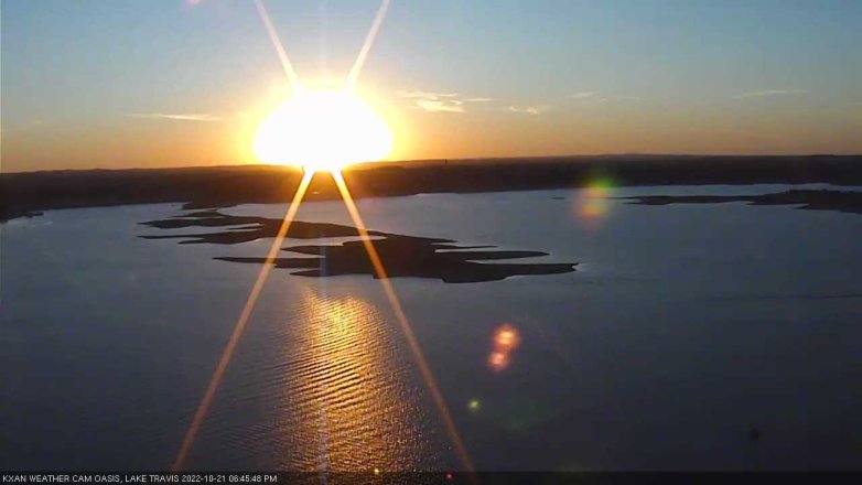 Lake Travis webcam, October 21, 2022 6:45 PM CT