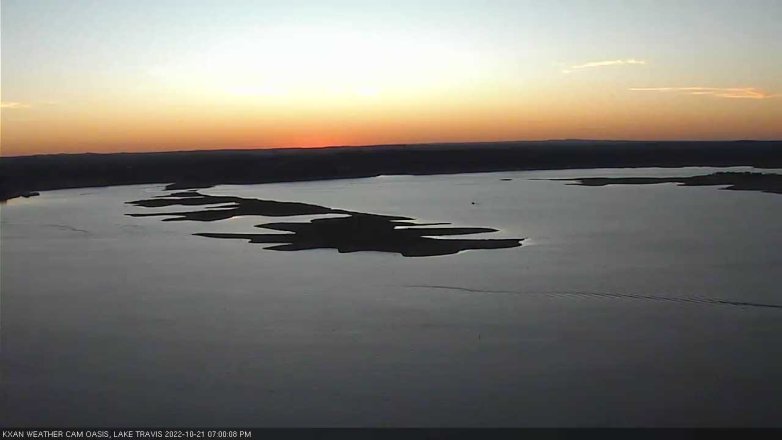 Lake Travis webcam, October 21, 2022 7:00 PM CT