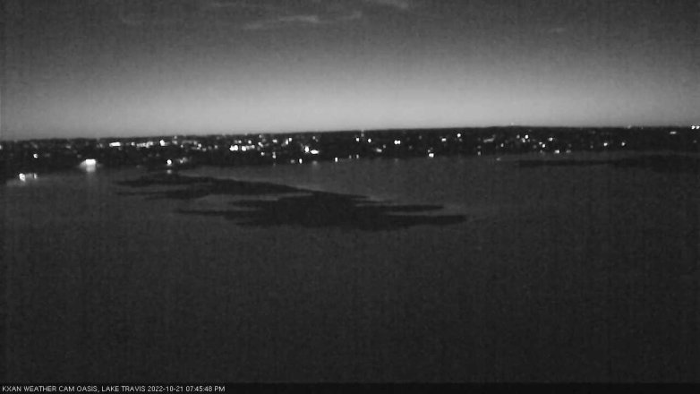 Lake Travis webcam, October 21, 2022 7:45 PM CT