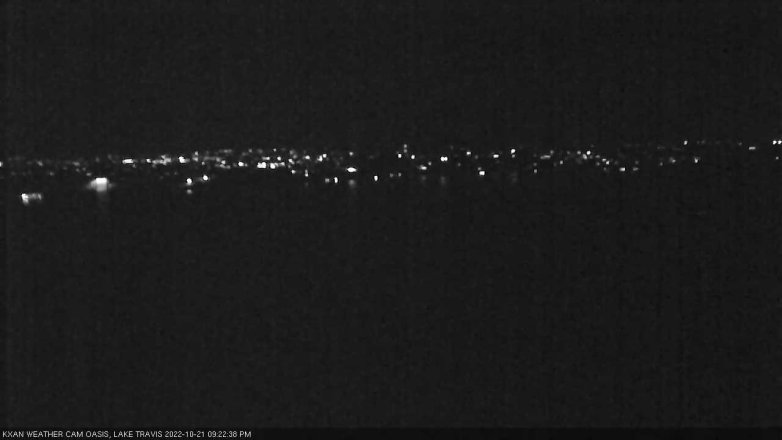 Lake Travis webcam, October 21, 2022 9:25 PM CT