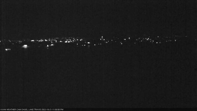 Lake Travis webcam, October 21, 2022 11:00 PM CT