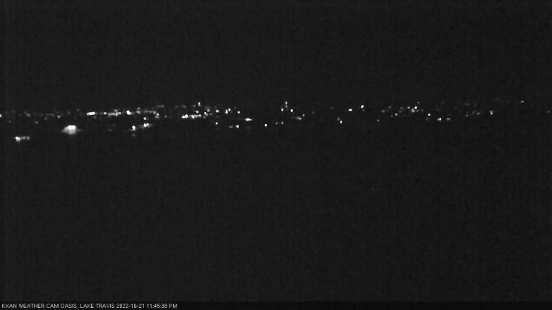 Lake Travis webcam, October 21, 2022 11:45 PM CT