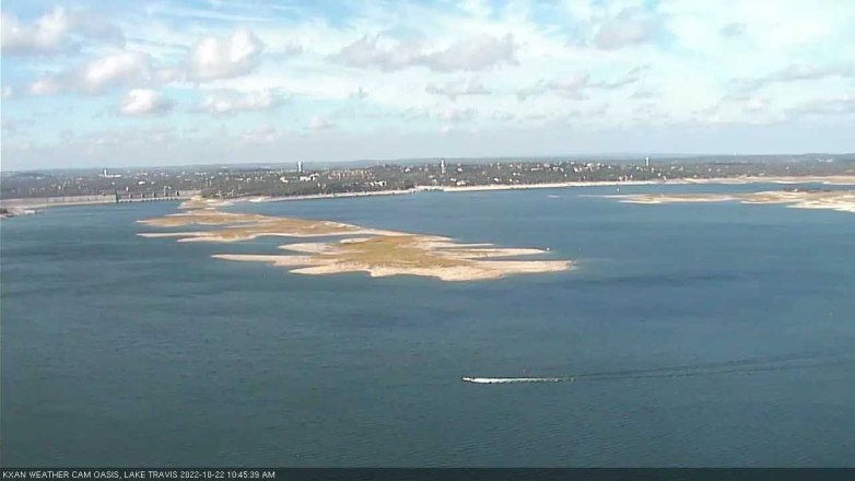 Lake Travis webcam, October 22, 2022 10:45 AM CT