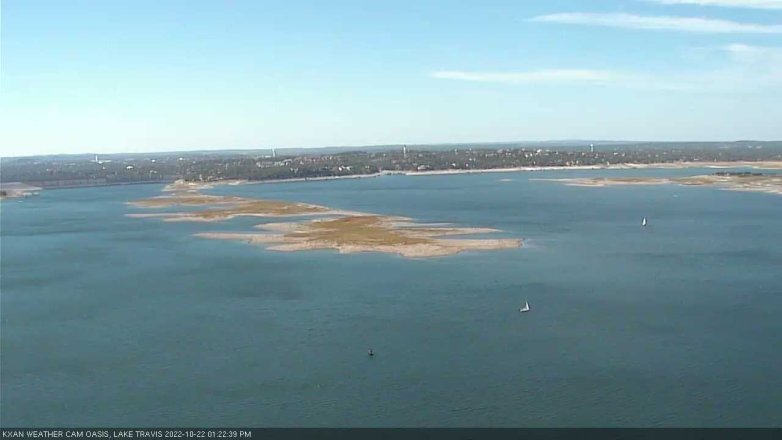 Lake Travis webcam, October 22, 2022 1:25 PM CT