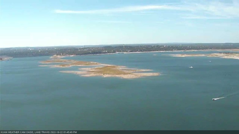 Lake Travis webcam, October 22, 2022 1:45 PM CT