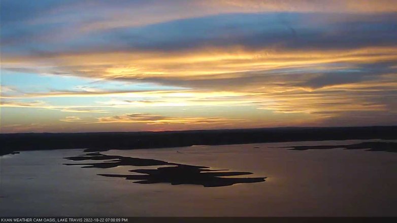 Lake Travis webcam, October 22, 2022 7:00 PM CT