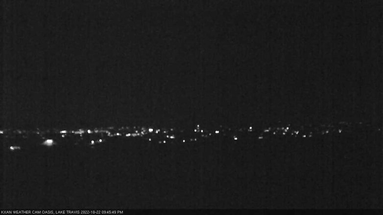 Lake Travis webcam, October 22, 2022 9:45 PM CT