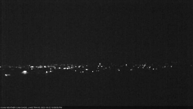 Lake Travis webcam, October 22, 2022 11:00 PM CT