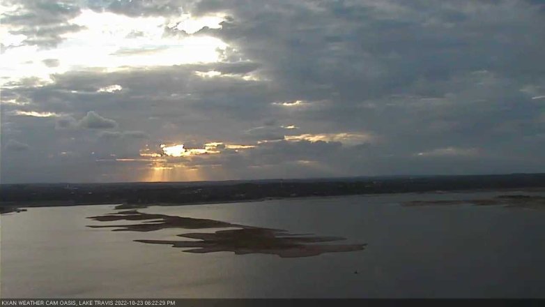 Lake Travis webcam, October 23, 2022 6:25 PM CT