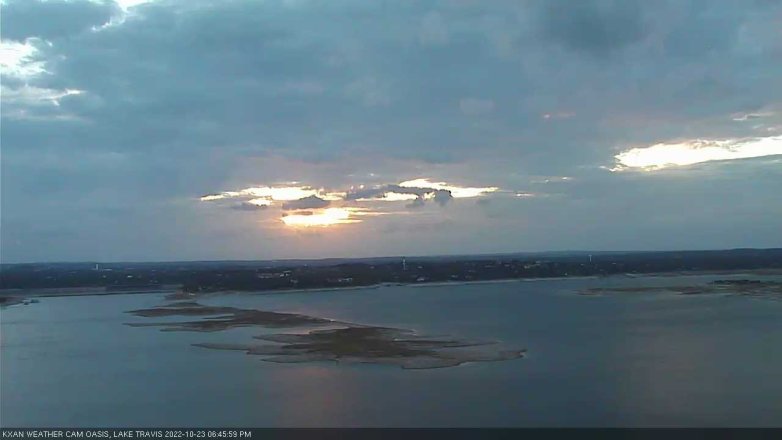 Lake Travis webcam, October 23, 2022 6:45 PM CT