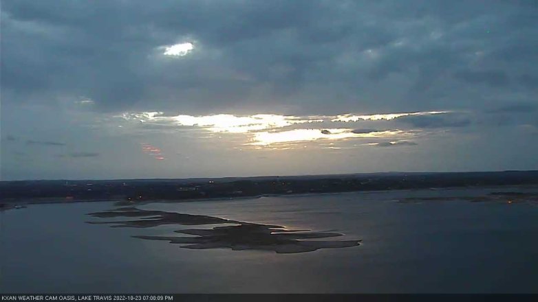 Lake Travis webcam, October 23, 2022 7:00 PM CT