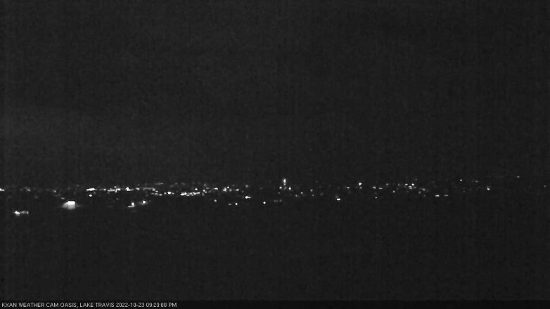Lake Travis webcam, October 23, 2022 9:25 PM CT