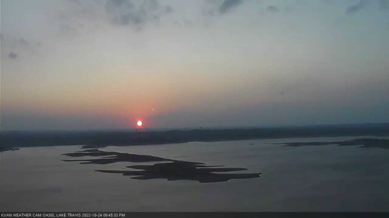 Lake Travis webcam, October 24, 2022 6:45 PM CT