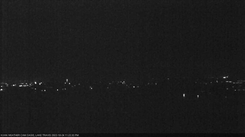Lake Travis webcam, October 24, 2022 11:25 PM CT
