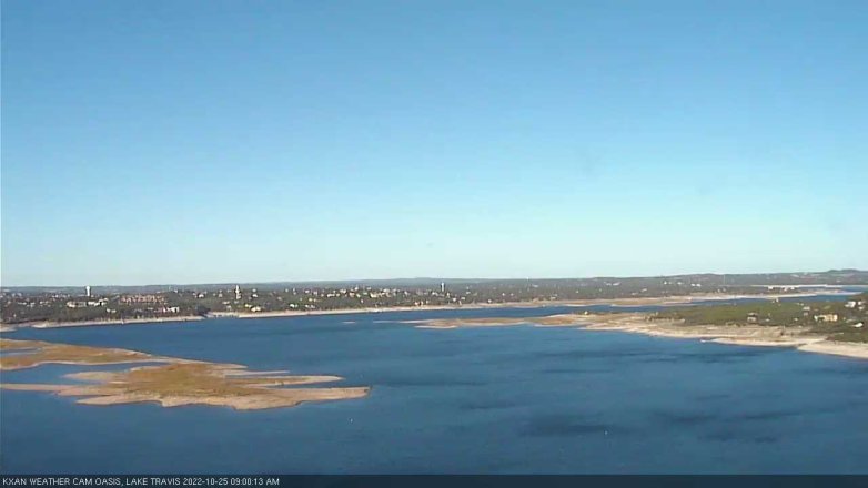 Lake Travis webcam, October 25, 2022 9:00 AM CT