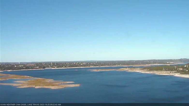 Lake Travis webcam, October 25, 2022 9:25 AM CT