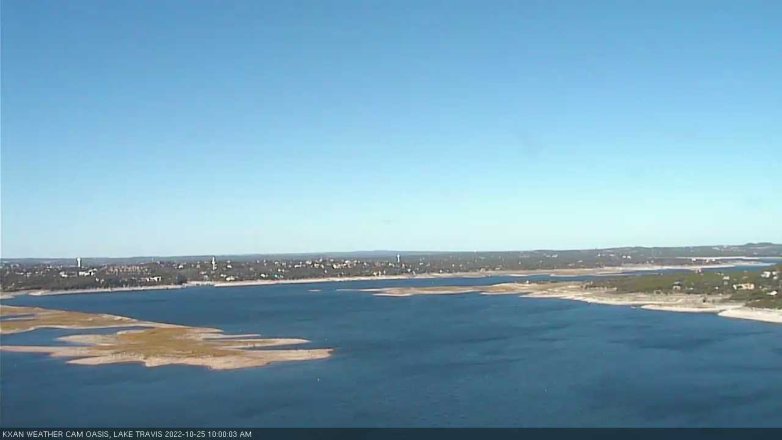 Lake Travis webcam, October 25, 2022 10:00 AM CT