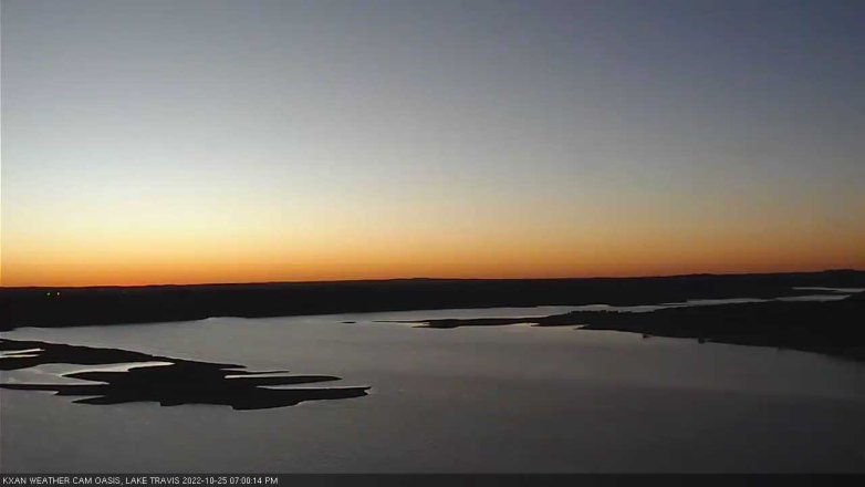 Lake Travis webcam, October 25, 2022 7:00 PM CT