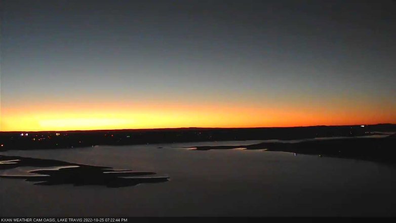 Lake Travis webcam, October 25, 2022 7:25 PM CT
