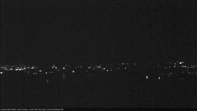 Lake Travis webcam, October 25, 2022 9:00 PM CT