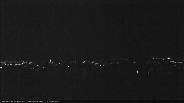 Lake Travis webcam, October 25, 2022 9:45 PM CT