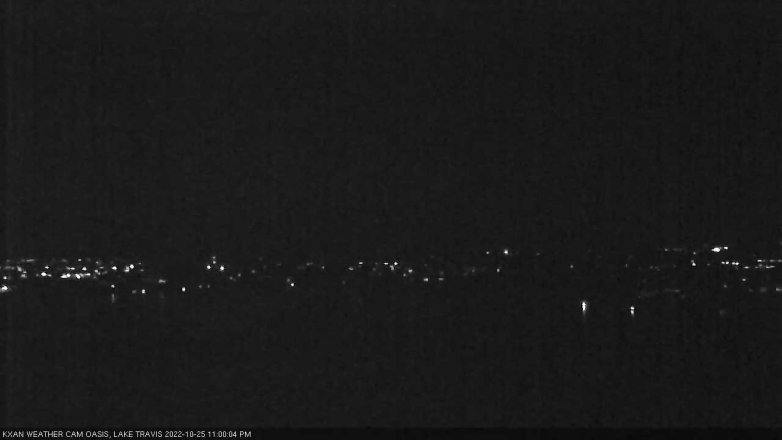 Lake Travis webcam, October 25, 2022 11:00 PM CT