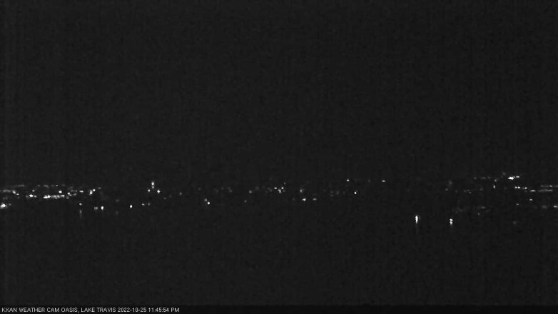 Lake Travis webcam, October 25, 2022 11:45 PM CT