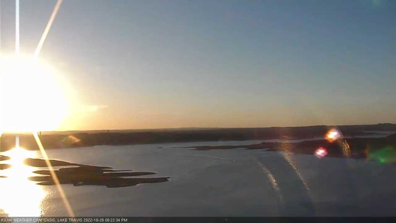 Lake Travis webcam, October 26, 2022 6:25 PM CT