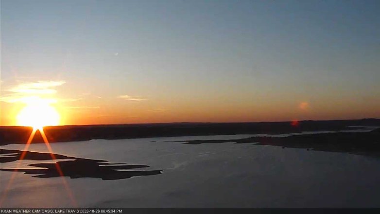 Lake Travis webcam, October 26, 2022 6:45 PM CT