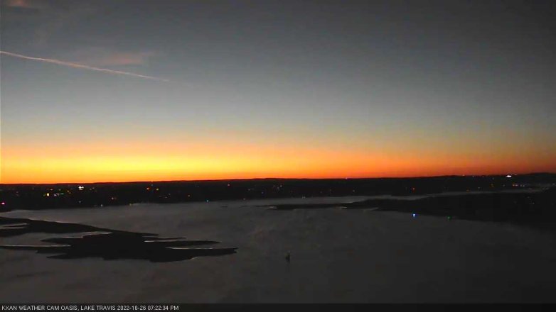 Lake Travis webcam, October 26, 2022 7:25 PM CT