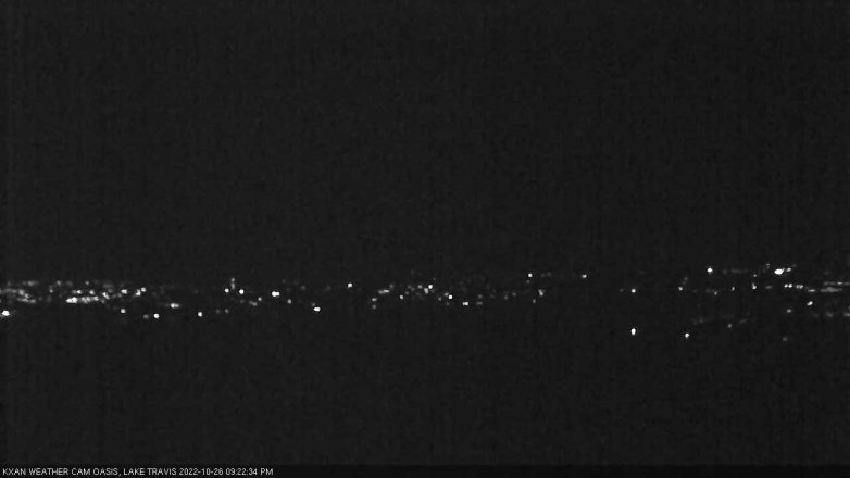 Lake Travis webcam, October 26, 2022 9:25 PM CT