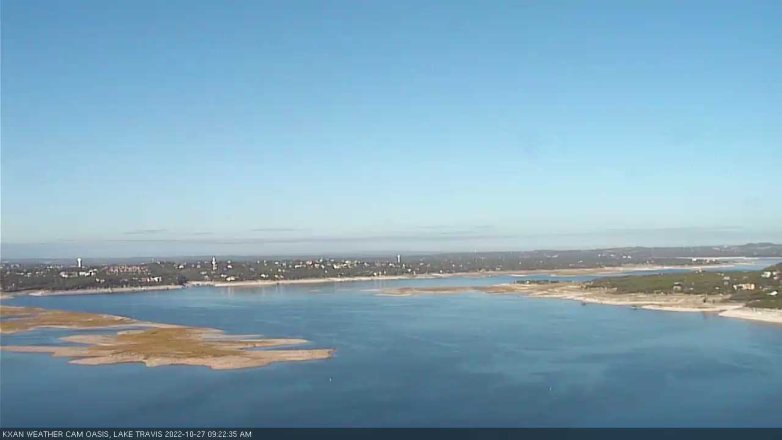 Lake Travis webcam, October 27, 2022 9:25 AM CT