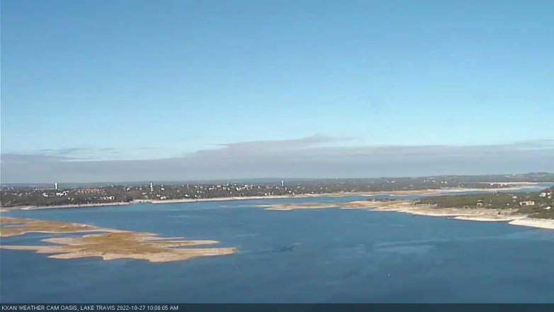Lake Travis webcam, October 27, 2022 10:00 AM CT