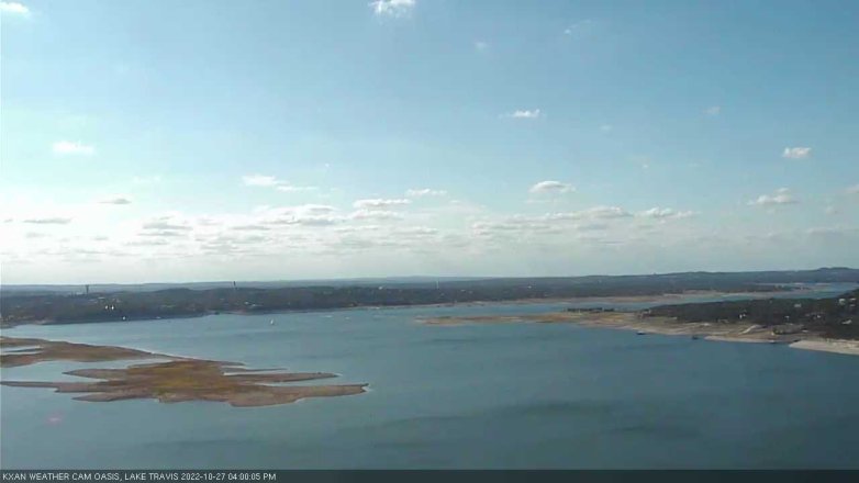 Lake Travis webcam, October 27, 2022 4:00 PM CT
