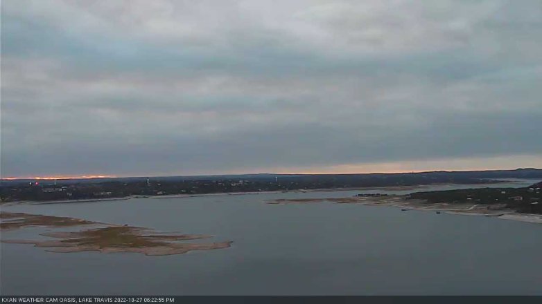 Lake Travis webcam, October 27, 2022 6:25 PM CT