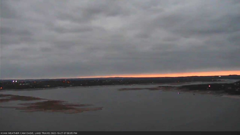 Lake Travis webcam, October 27, 2022 7:00 PM CT