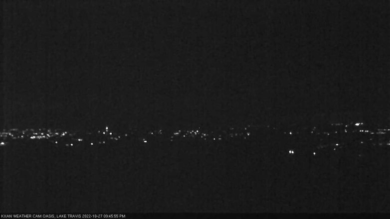 Lake Travis webcam, October 27, 2022 9:45 PM CT