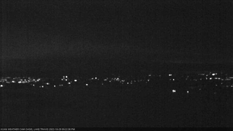 Lake Travis webcam, October 28, 2022 9:25 PM CT