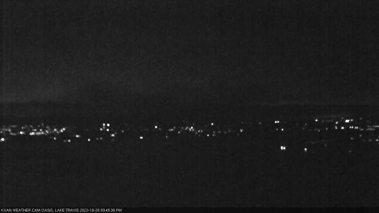 Lake Travis webcam, October 28, 2022 9:45 PM CT
