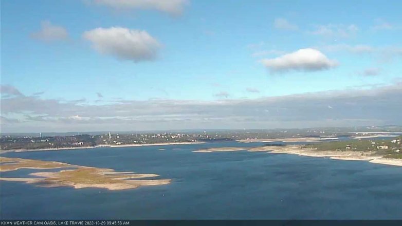 Lake Travis webcam, October 29, 2022 9:45 AM CT