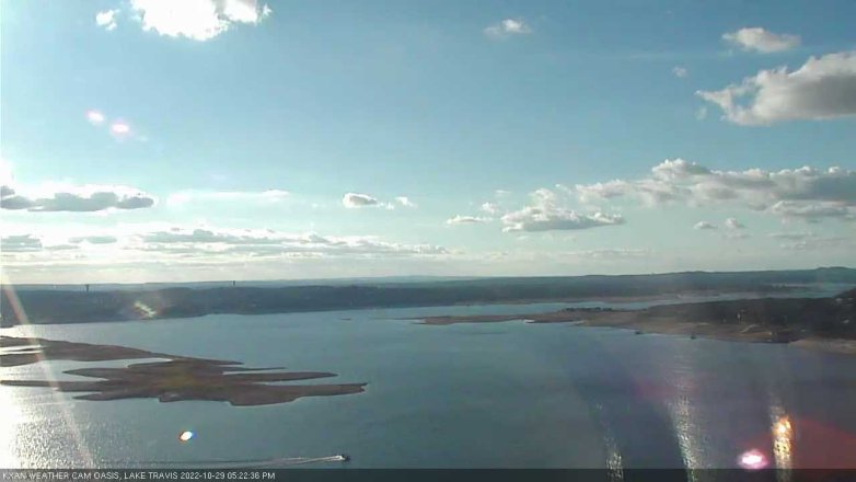 Lake Travis webcam, October 29, 2022 5:25 PM CT