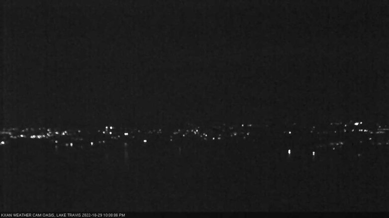 Lake Travis webcam, October 29, 2022 10:00 PM CT